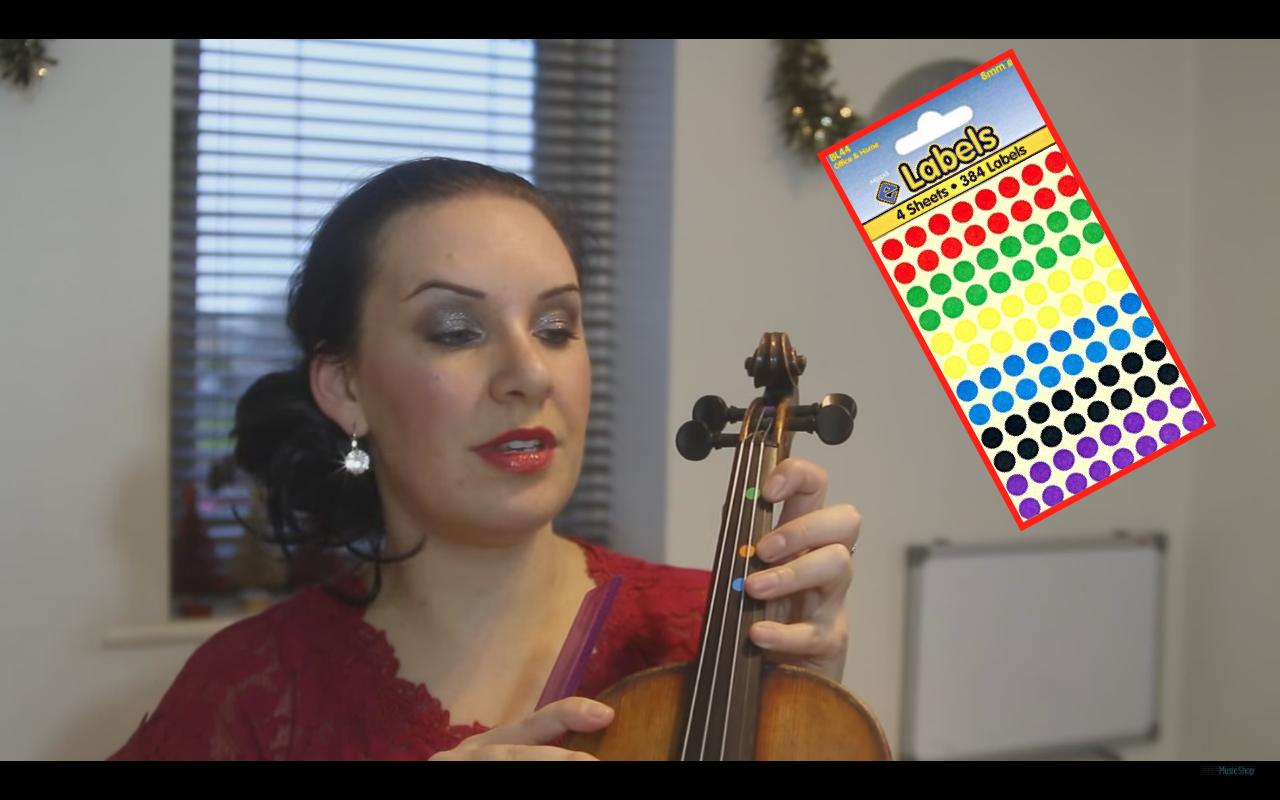 violin fingering dots