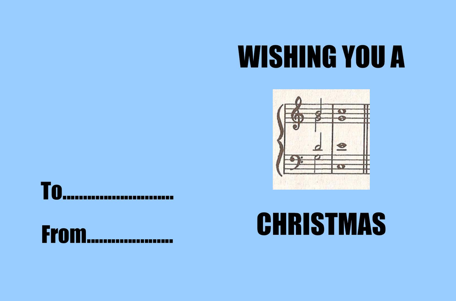 Music geek Christmas greeting cards