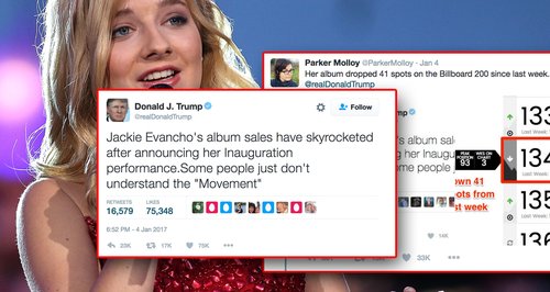 jackie evancho donald trump album sales