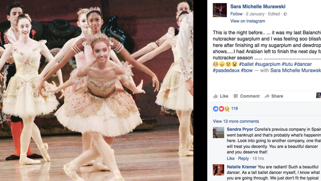 Sara Michelle Murawski ballet dancer fired