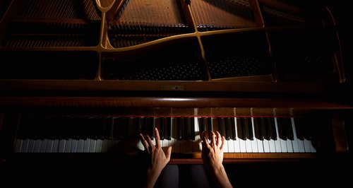 Piano stock photo