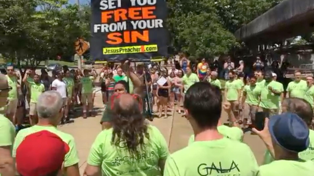 Gay Men's Chorus Washington protest