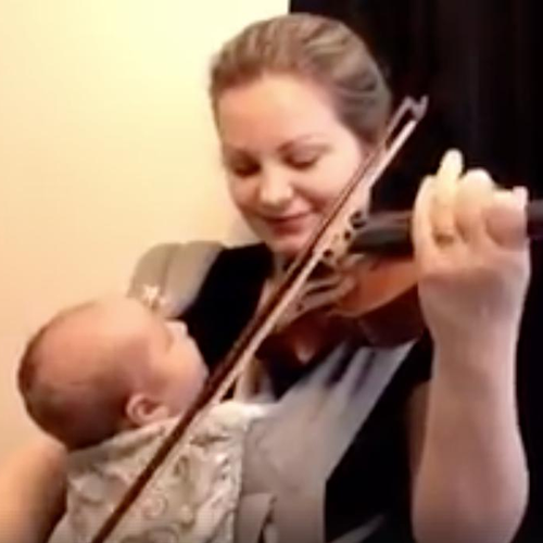 Mother and baby violin