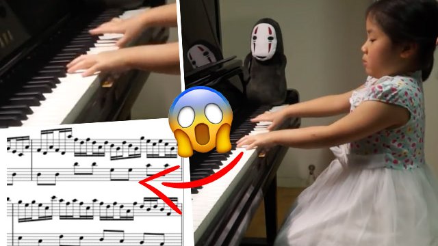 5-year-old Anke Chen plays piano