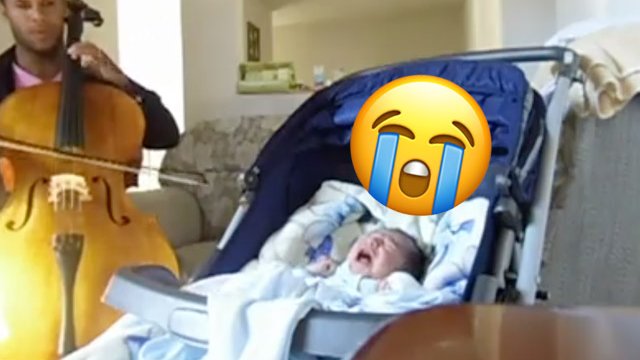 Cello helps baby stop crying