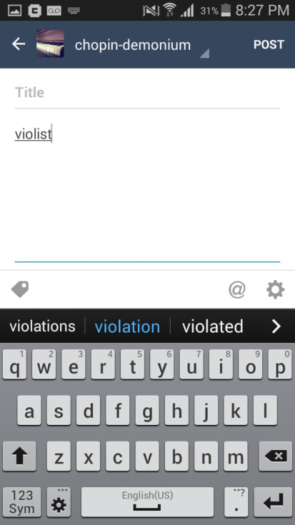 Violist autocorrect