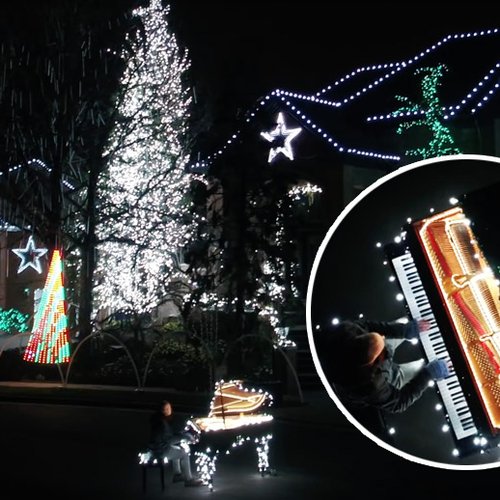 Piano Guys Christmas lights