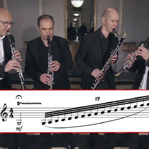 Clarinet glissando in harmony