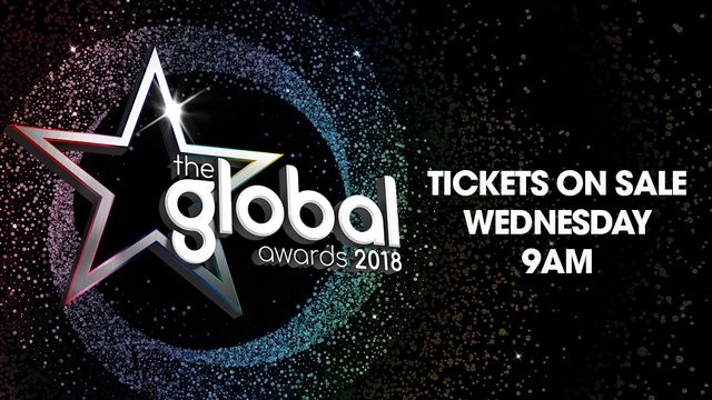 Global Awards Tickets on Sale on Weds