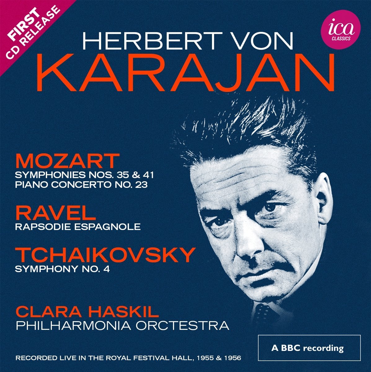 Karajan conducts the Philharmonia in Mozart and Tc