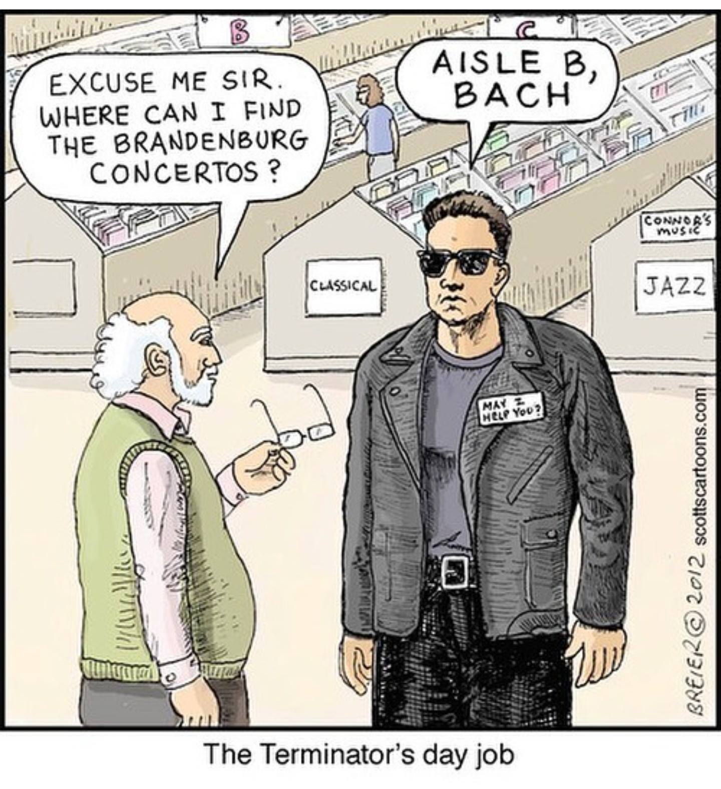 aisle b Bach arnie meme