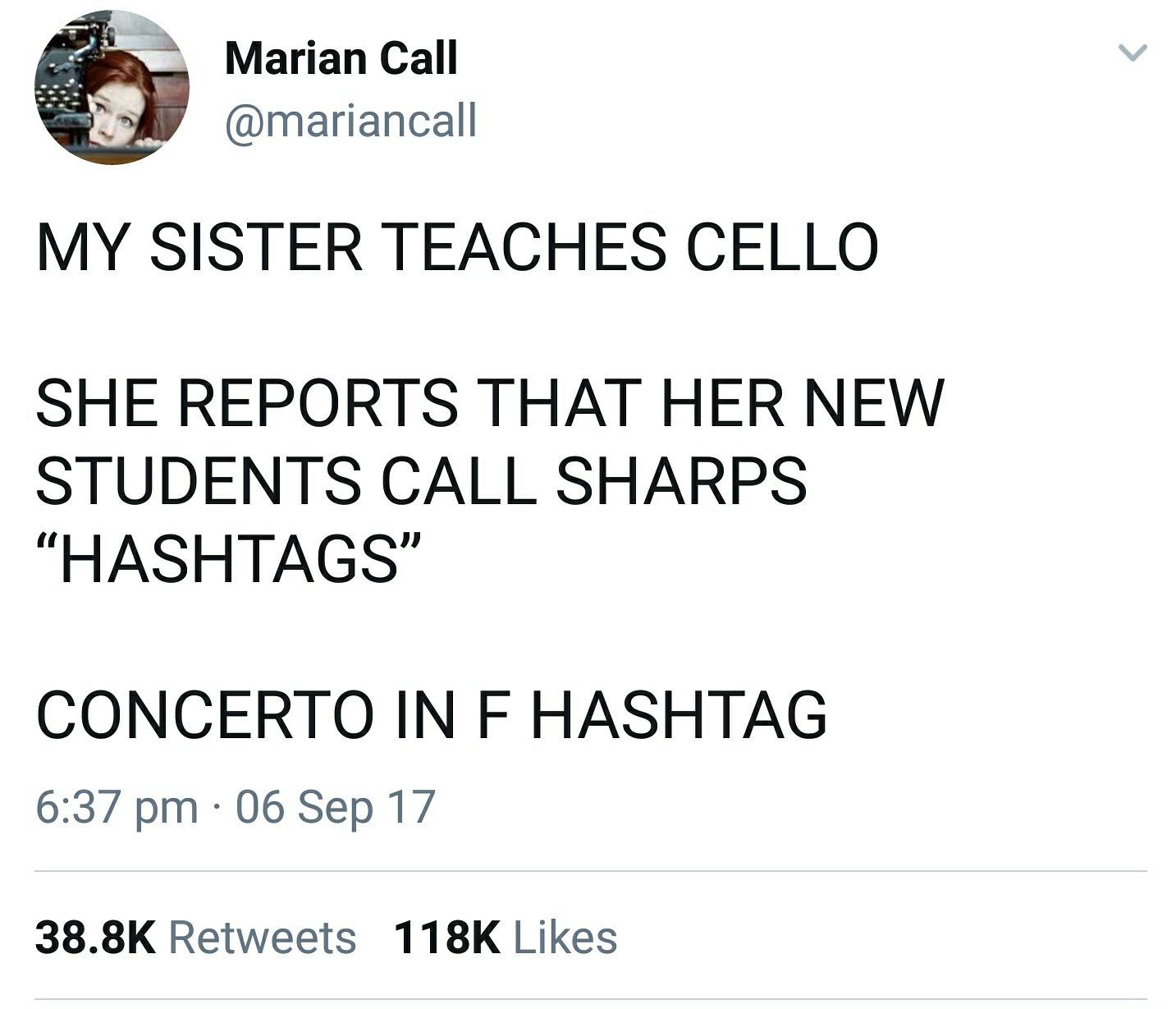 cello hashtag meme