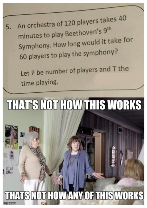 orchestra school exam paper meme