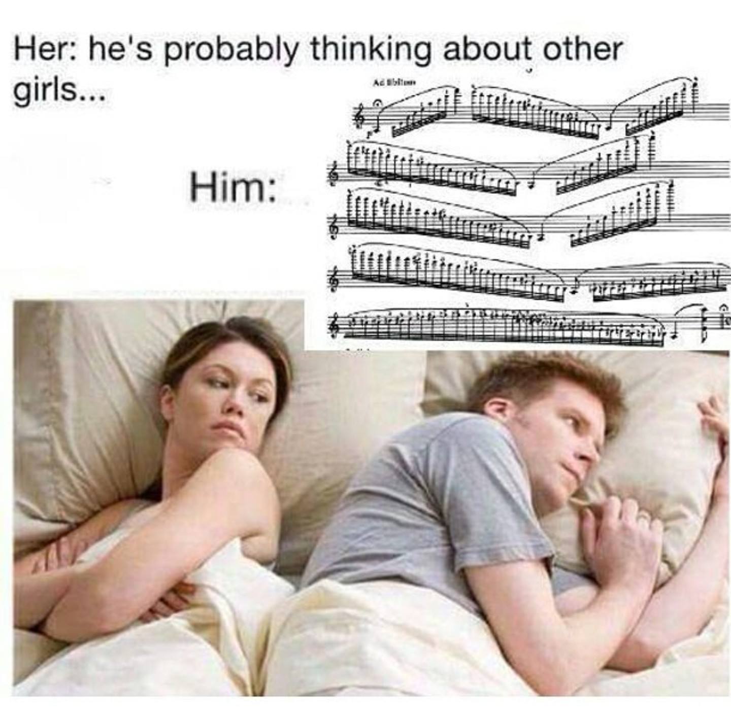 10 Funny He's Probably Thinking About Other Girls Memes to Think About