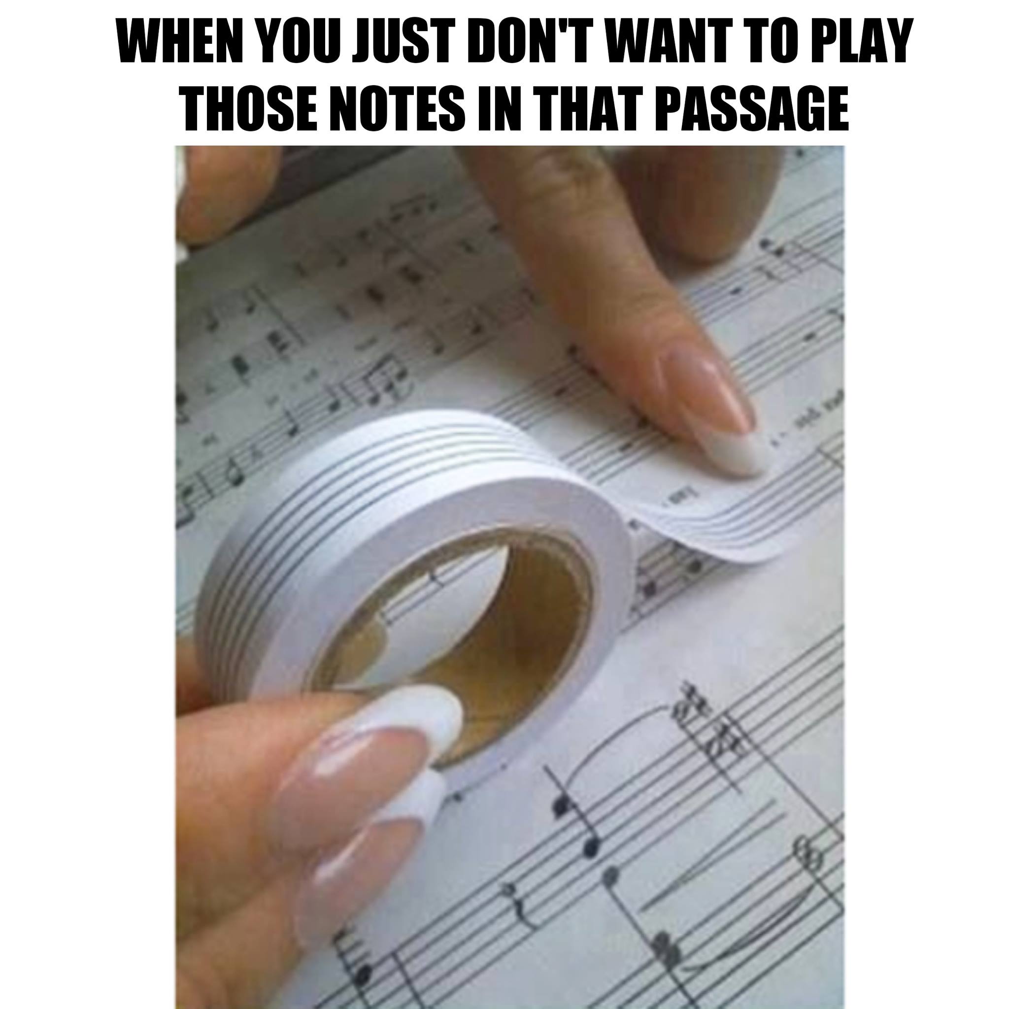 don't want to play the notes