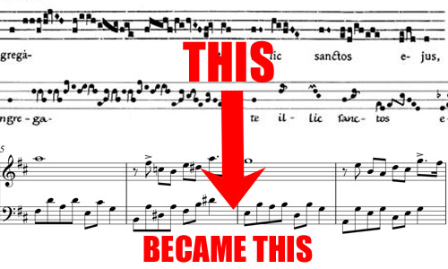 sheet music evolution