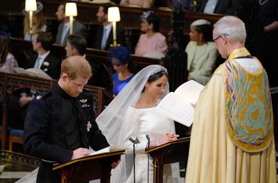 Prince Harry and Meghan Markle exchange vows