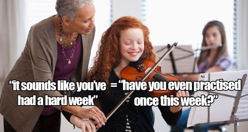 music teacher says