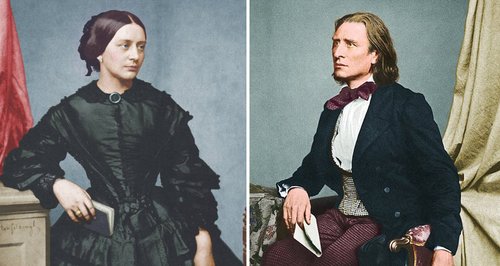 Clara Schumann and Liszt in colour