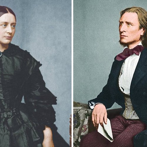 Clara Schumann and Liszt in colour
