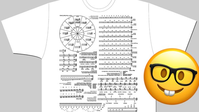 Music theory cheat shirt 